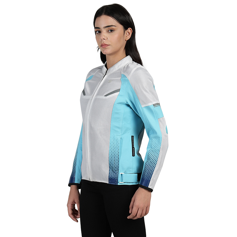 여성 스카이 블루 투어러 라이딩 재킷-1